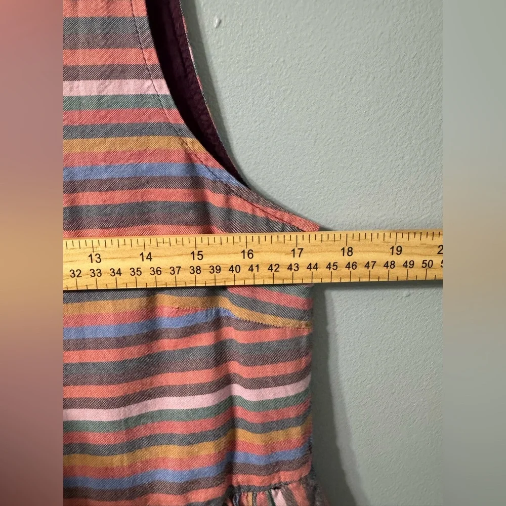 MADEWELL Scoopneck Tank Mini Dress‎ in Rainbow Stripe Women’s Size Small